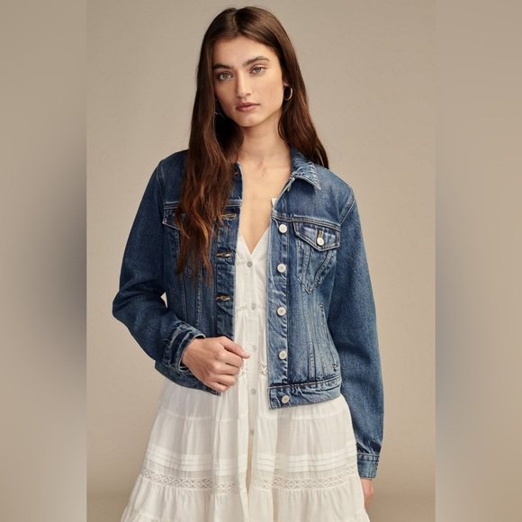 Jeans Jacket Denim Cotton by Lucky Brand Size M - Picture 4 of 11